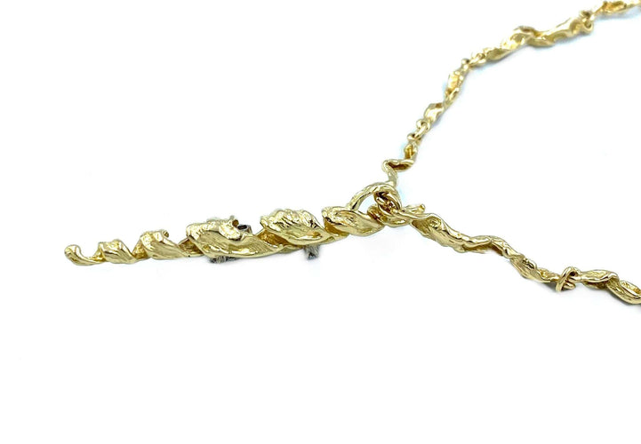 Collier GILBERT ALBERT. Collier or jaune et diamant 58 Facettes