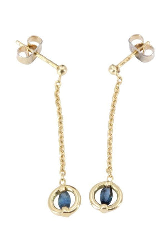 Boucles d'oreilles Boucles d'oreilles pendantes saphirs 58 Facettes 061871