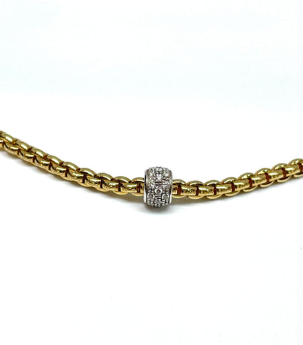 Collier Parure 2 pièces signée FOPE en or 18 carats et diamants 58 Facettes