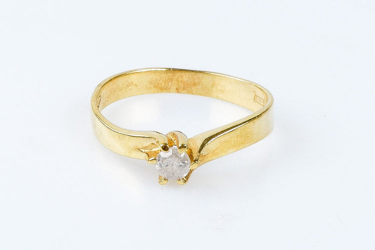 Bague 54 Bague solitaire 0.18ct en or massif 58 Facettes 111.26851-B5