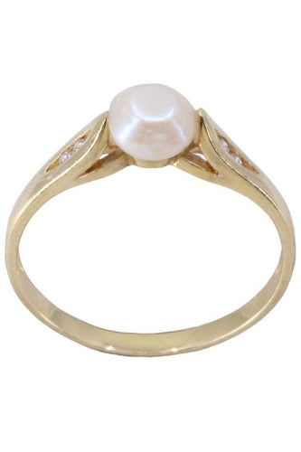 Bague 57 BAGUE PERLE ET DIAMANTS 58 Facettes 074711