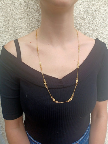 Collier Sautoir Art Nouveau Or Filigrané 58 Facettes 3074/1