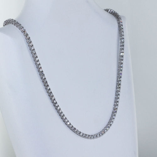 Collier Collier Or blanc Rivière de Diamants 58 Facettes