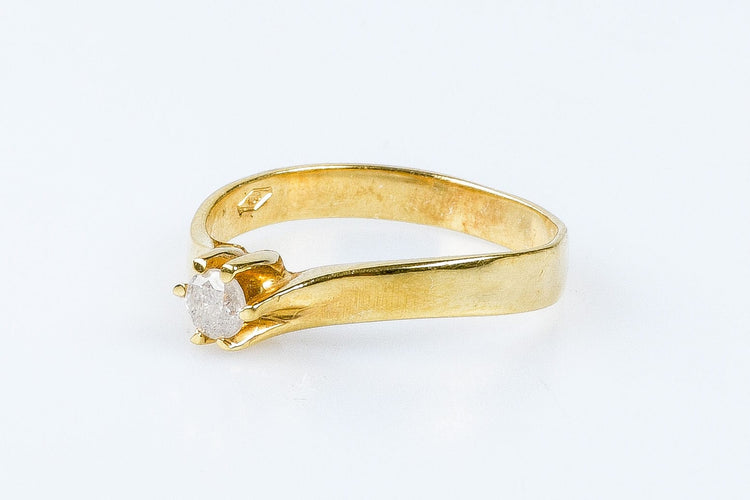 Bague 54 Bague solitaire 0.18ct en or massif 58 Facettes 111.26851-B5
