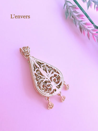 Pendentif Pendentif Meskia en filigrane et pampilles Or Rose 18 K 58 Facettes AA 1637