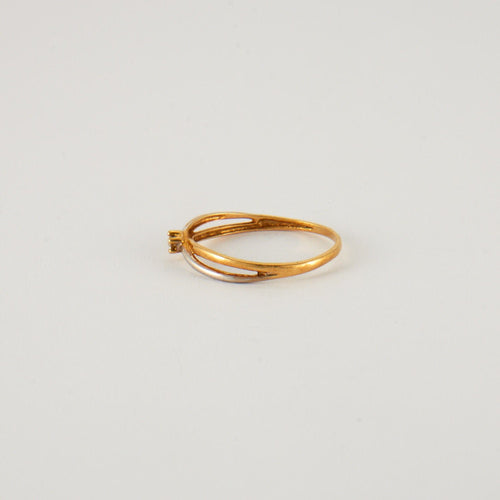 Bague 56 Bague fine 2 ors Diamant 0.04ct 58 Facettes EL2-58