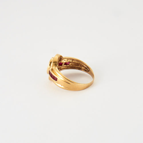 Bague 58 Bague en Or jaune, Rubis & Diamants 58 Facettes ALGU13