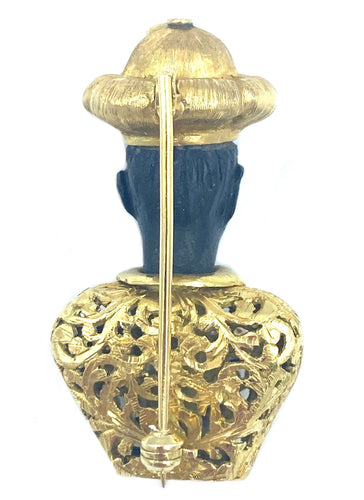 Broche Broche Maure vers 1960 or, saphirs et diamants 58 Facettes