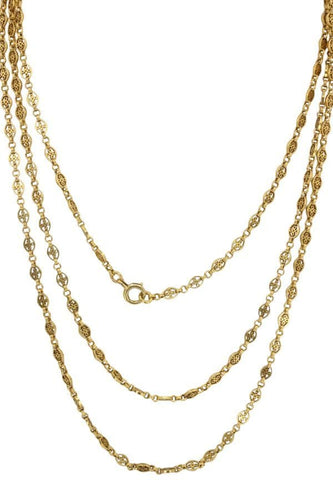 Collier SAUTOIR FILIGRANE ANCIEN 58 Facettes 060601