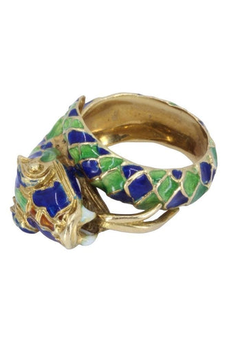 Bague BAGUE SERPENT ÉMAILLÉE 58 Facettes 068601