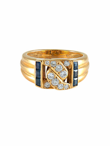 Bague 53 BAGUE MAUBOUSSIN DIAMANTS ET SAPHIRS 58 Facettes