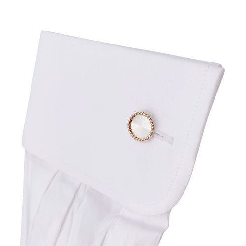 Boutons de manchette Boutons de manchette en deux tons d'or. 58 Facettes 32741