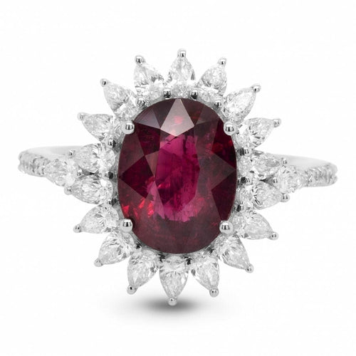 Bague Bague or gris rubis diamants 58 Facettes 61200056