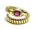 Bague Tube à gaz Serpent Bague Or jaune Rubis 58 Facettes