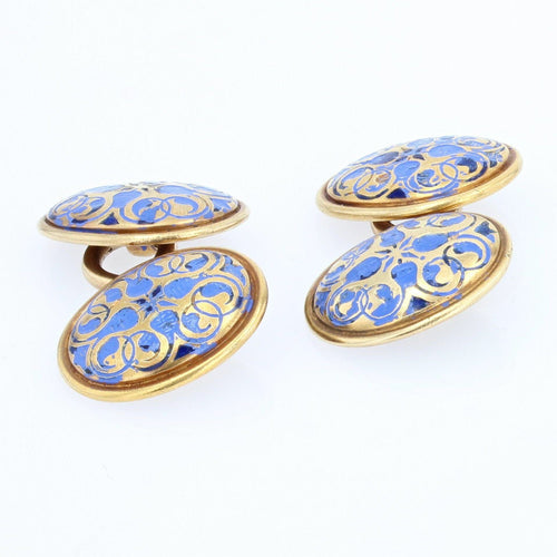 Boutons de manchette Boutons de manchette anciens or et émail 58 Facettes 15-248