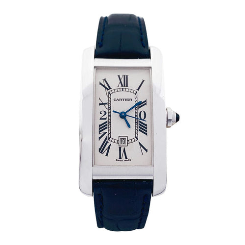 Montre Montre Cartier, "Tank Américaine", or blanc. 58 Facettes 32242
