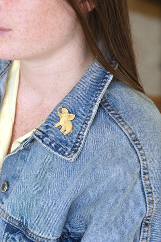 Broche Broche éléphant vintage or amati 58 Facettes