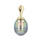 Pendentif Pendentif perle de tahiti grise en poire 58 Facettes 22-424A