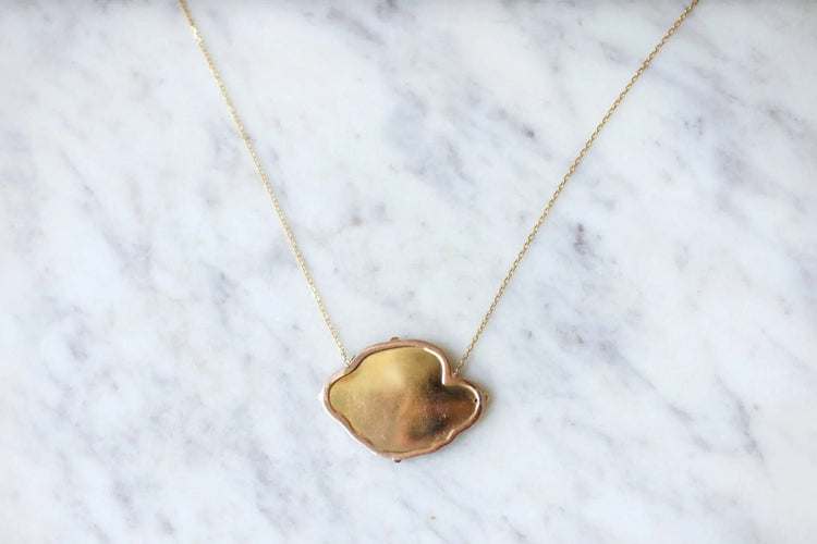 Collier Collier médaille en or jaune, diamant 58 Facettes