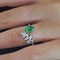 Bague Bague feuille grenat tsavorite diamants or blanc 58 Facettes