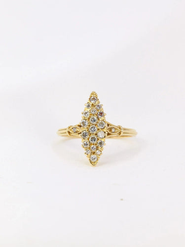 Bague Bague marquise vintage pavage diamants 58 Facettes J3