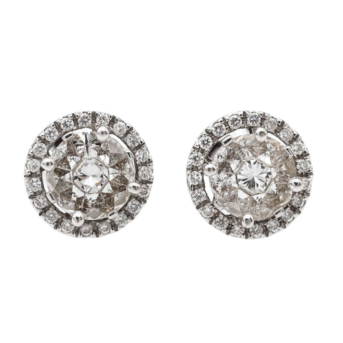 Boucles d'oreilles Boucles d'oreilles Puces Or blanc Diamant 58 Facettes 2708406CN