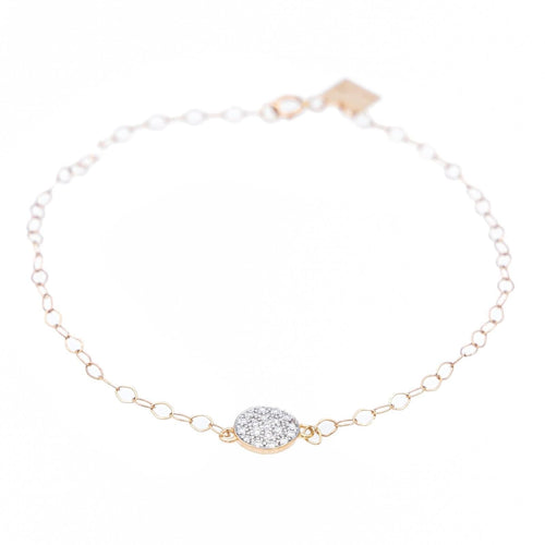 Bracelet Ginette NY Bracelet Mini Diamond Ever Disc Bracelet Or rose diamant 58 Facettes 2394630CN