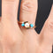 Bague 51 Bague perle de culture et perles de turquoise 58 Facettes CV82
