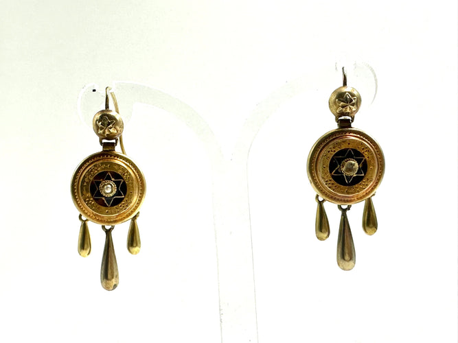 Boucles d'oreilles Boucles d'oreilles pendantes austro-hongroises 58 Facettes