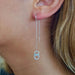 Boucles d'oreilles Pendants d'oreilles liens diamants or blanc 58 Facettes