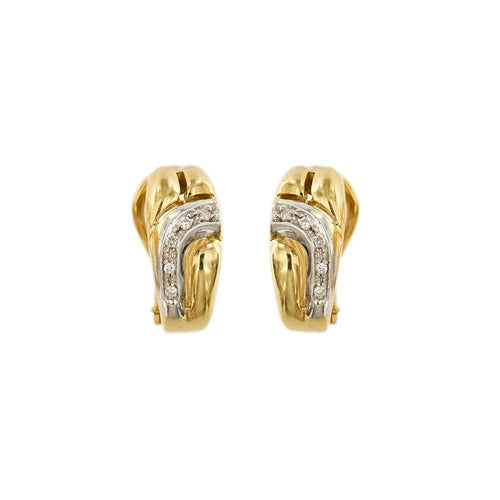 Boucles d'oreilles Boucles d'oreilles 2 ors diamants 58 Facettes 34051