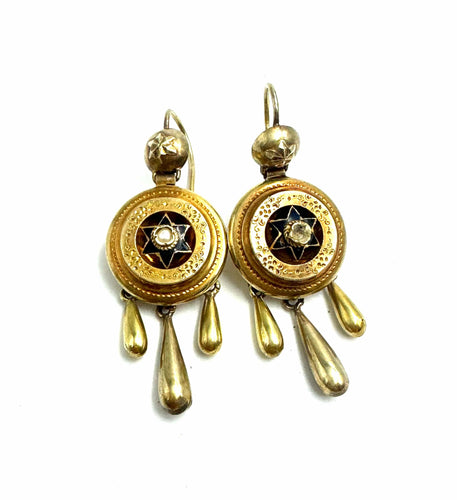 Boucles d'oreilles Boucles d'oreilles pendantes austro-hongroises 58 Facettes