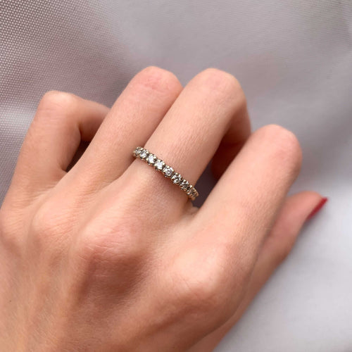 Bague 52 Alliance Américaine Diamants 0.40ct 58 Facettes JE95