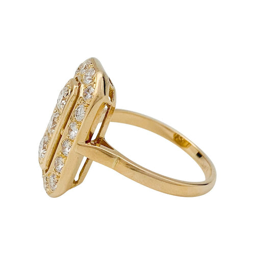 Bague 58 Bague en or jaune et diamants. 58 Facettes 31151