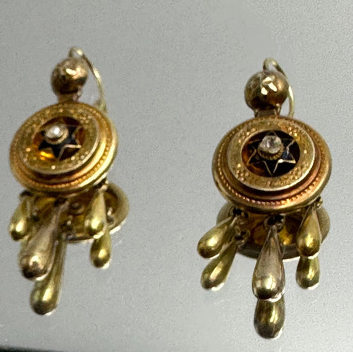 Boucles d'oreilles Boucles d'oreilles pendantes austro-hongroises 58 Facettes