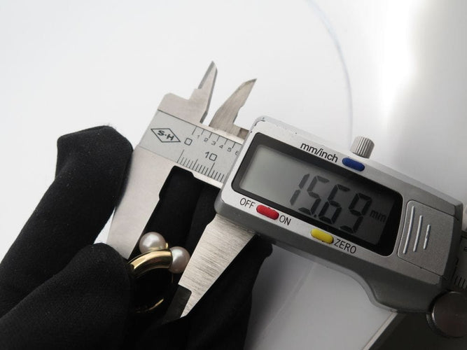 Bague 50 bague CARTIER toi et moi perles & or jaune 18k 58 Facettes 255294