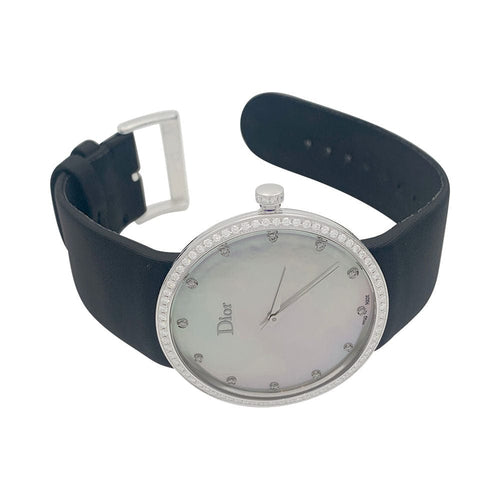 Montre Montre Dior, "La D de Dior", acier, nacre, diamants. 58 Facettes 32213