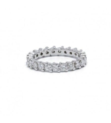 Bague 49 / Blanc/Gris / Or 750 Alliance américaine 23 Diamants 58 Facettes 210157R