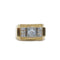 Bague 56.5 Bague tank Or jaune Platine Diamants 58 Facettes REF2210
