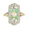 Bague 52 Design déco intemporel : bague diamant, émeraude et perle 58 Facettes 23251-0359