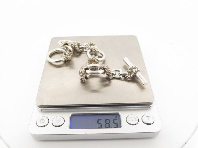 Bracelet vintage bracelet HERMES douarnenez noeud marin argent massif 58 Facettes 254650
