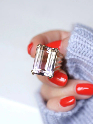 Bague Bague cocktail vintage amétrine 58 Facettes