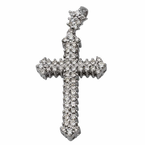 Pendentif Pendentif Croix Or blanc Diamant 58 Facettes 2505463CN