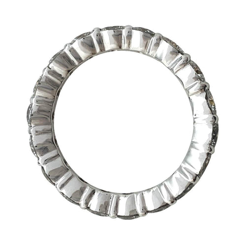 Bague 52 Alliance or blanc et diamants. 58 Facettes 31103