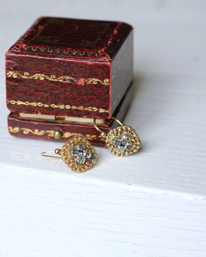 Boucles d'oreilles Boucles d'oreilles Charles X diamants 58 Facettes