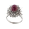 Bague 60 Bague style marguerite rubis et diamants 58 Facettes 27889