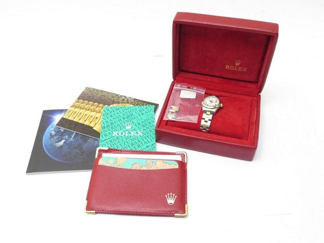 Montre montre ROLEX lady datejust automatique 26 mm or & acier +boite 58 Facettes 253988