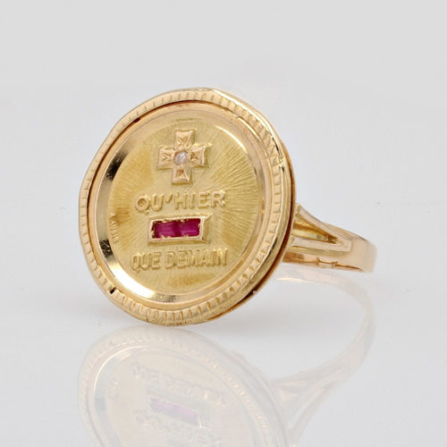 Bague 58 Bague or Augis Plus qu'hier Moins que demain 58 Facettes CV62