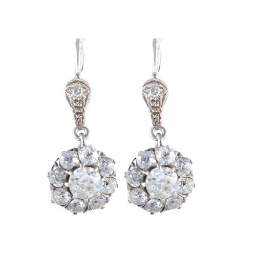 Boucles d'oreilles BOUCLES D'OREILLES "FLEUR" OR & DIAMANTS 58 Facettes BO/220124