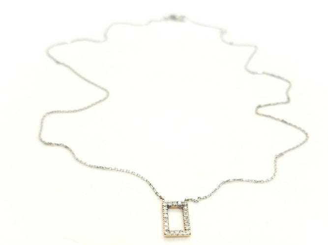 Collier Collier Graphique Or blanc Diamant 58 Facettes 579200RV